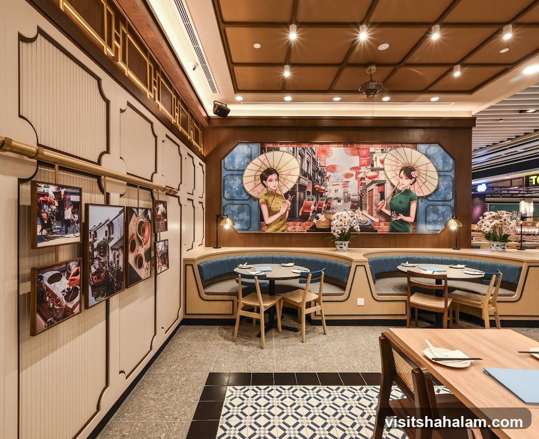 Restaurant Interior with Asian-inspired Decor