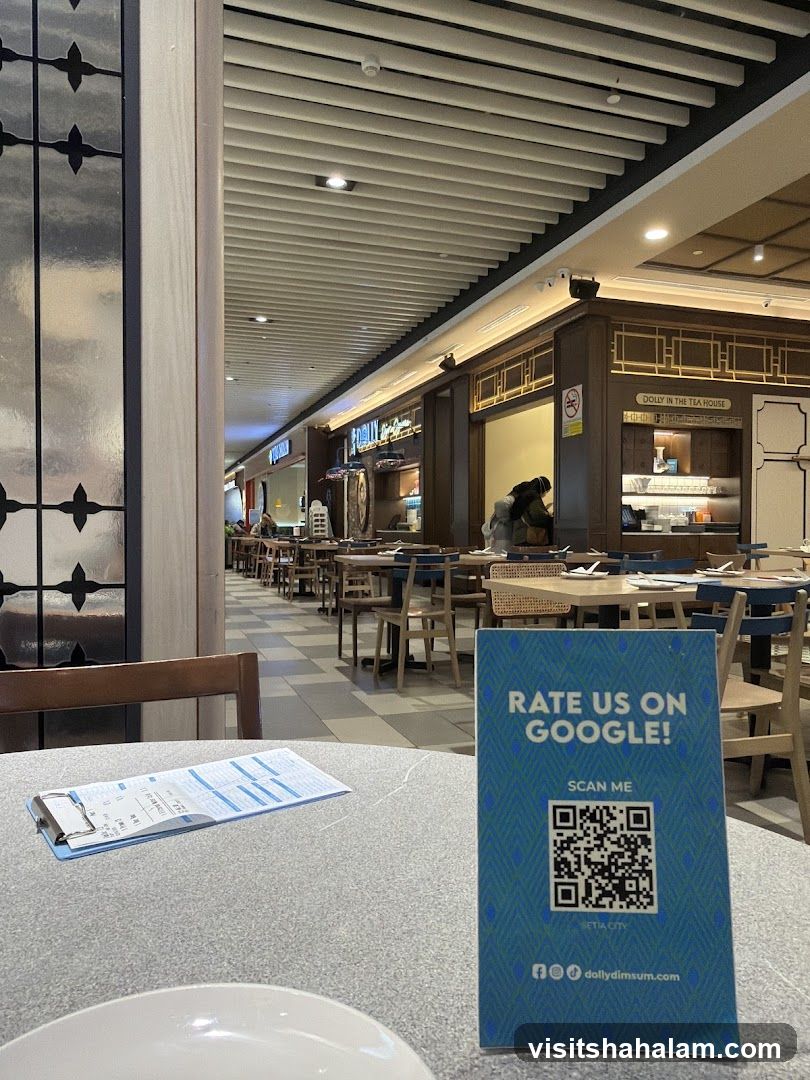 Restaurant Table with QR Code