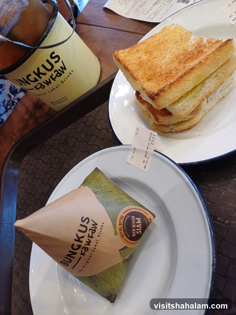 Toast and Wrapped Food