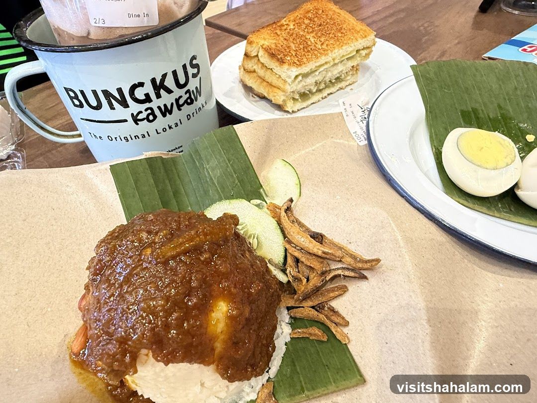 Nasi Lemak and Toast