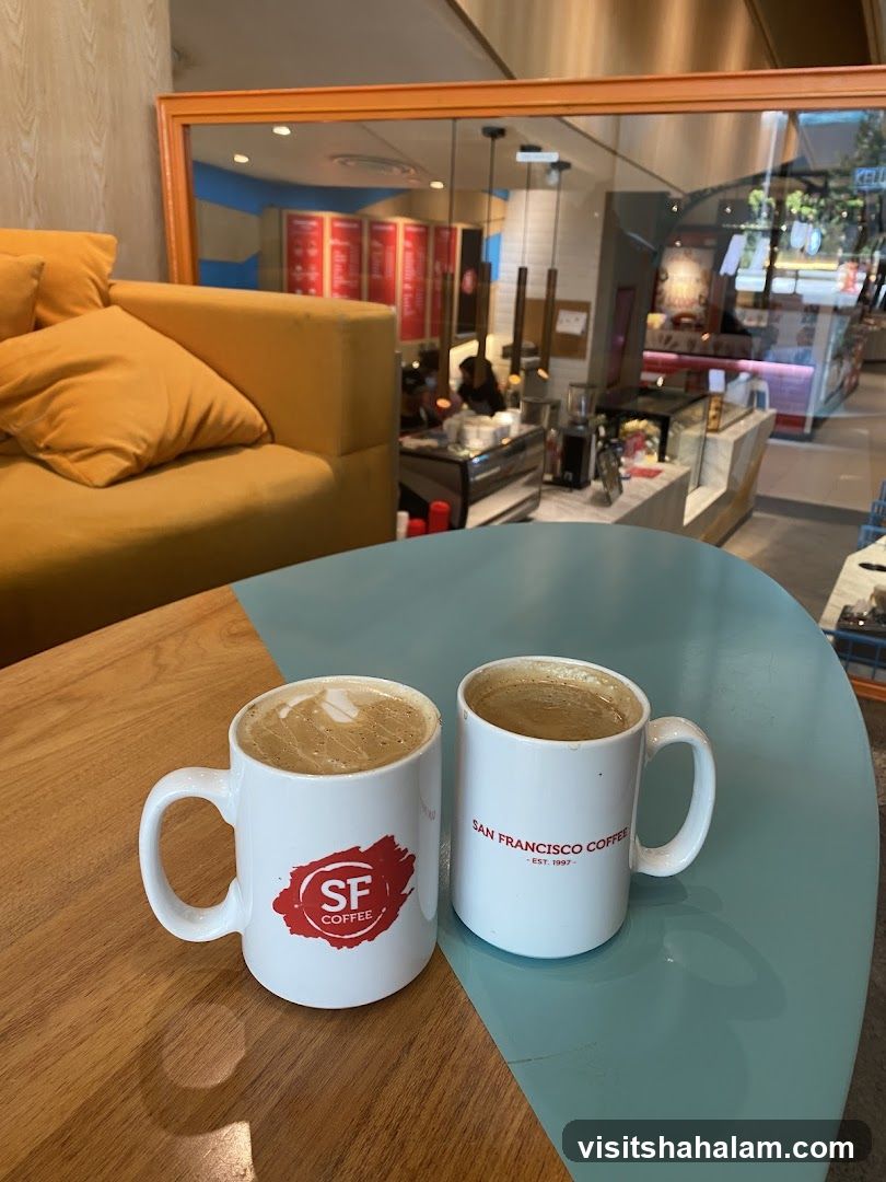 Two coffee mugs on a table