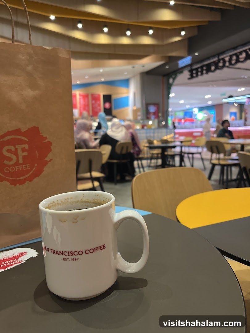 Coffee Mug and Bag at Cafe