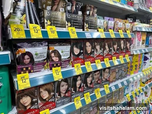 Hair Dye Products on Shelves