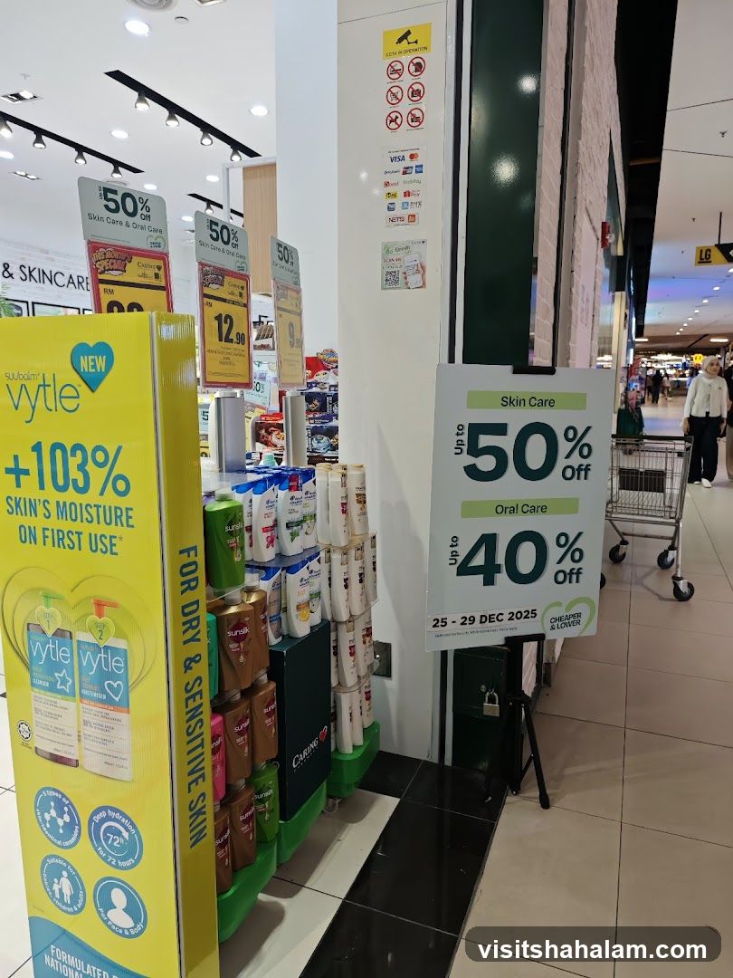 Promotional display for skincare and oral care products