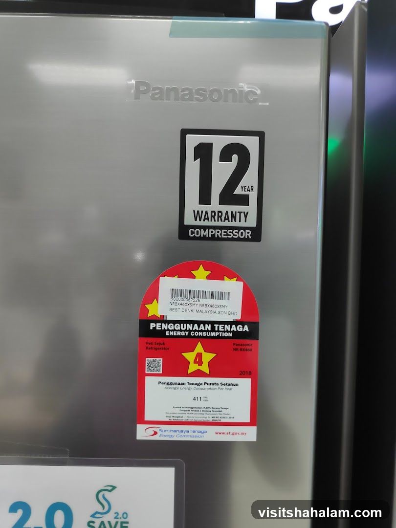 Panasonic Refrigerator Energy Label