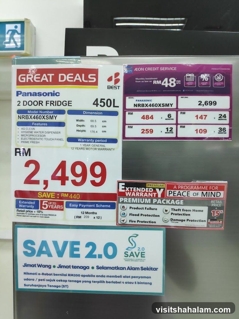 Panasonic 2 Door Fridge Advertisement