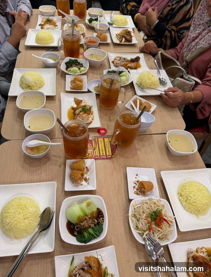 Group Meal with Chicken Rice