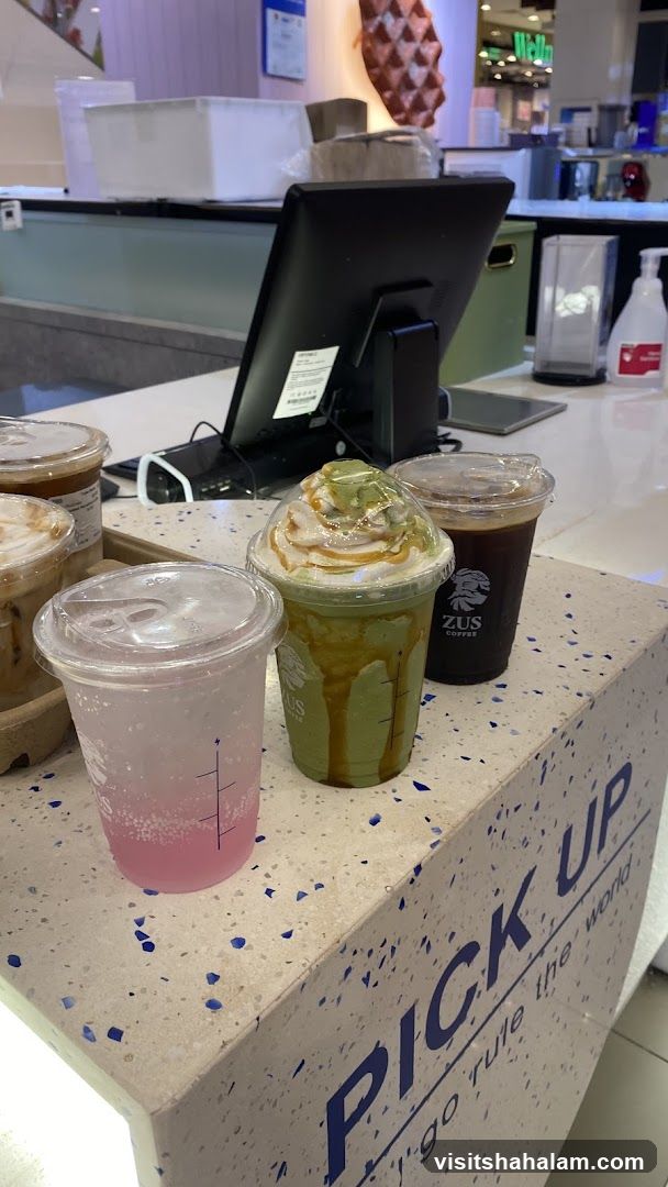 Coffee Shop Counter with Drinks