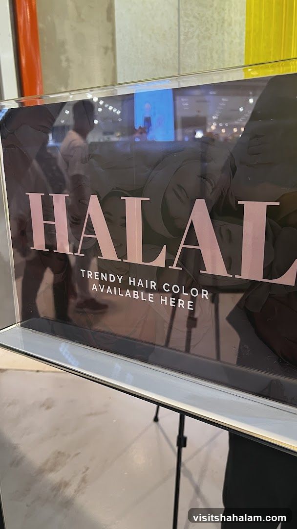 Halal Trendy Hair Color Sign