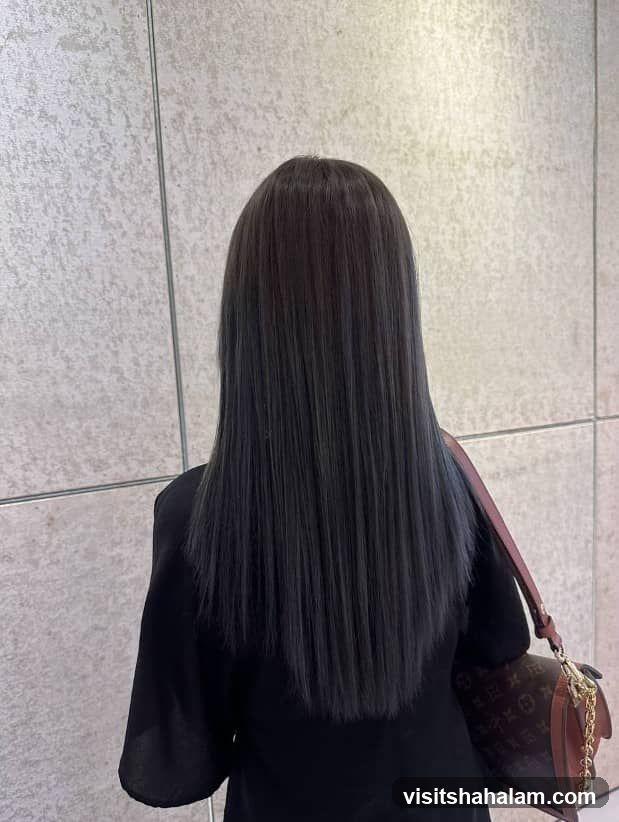 Woman with long dark hair