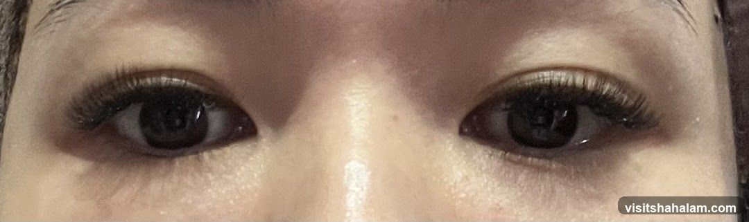 Close-up of Eyes with Eyelash Extensions