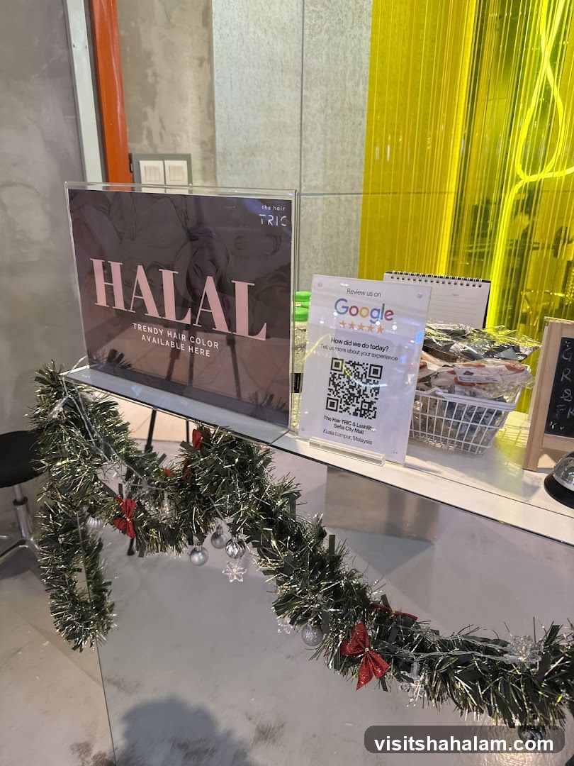 Halal Trendy Hair Color Sign