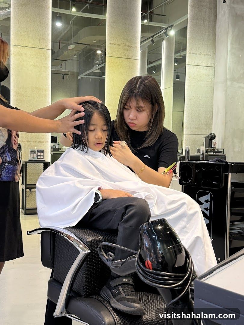 Haircut in Progress