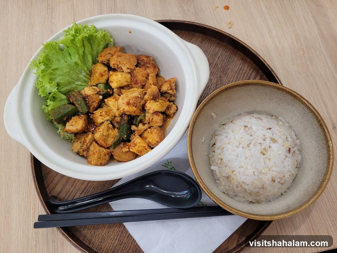 Spicy Tofu and Okra with Rice