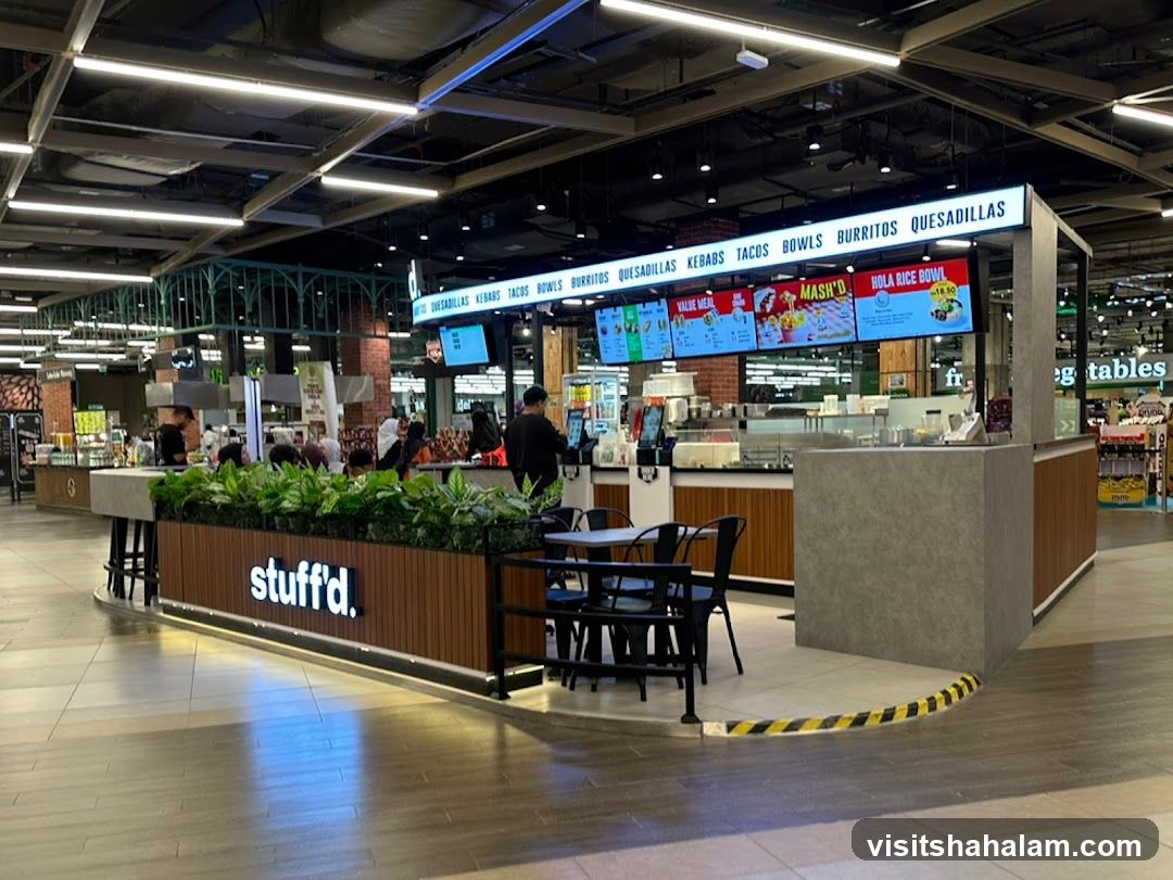 Food stall with menu