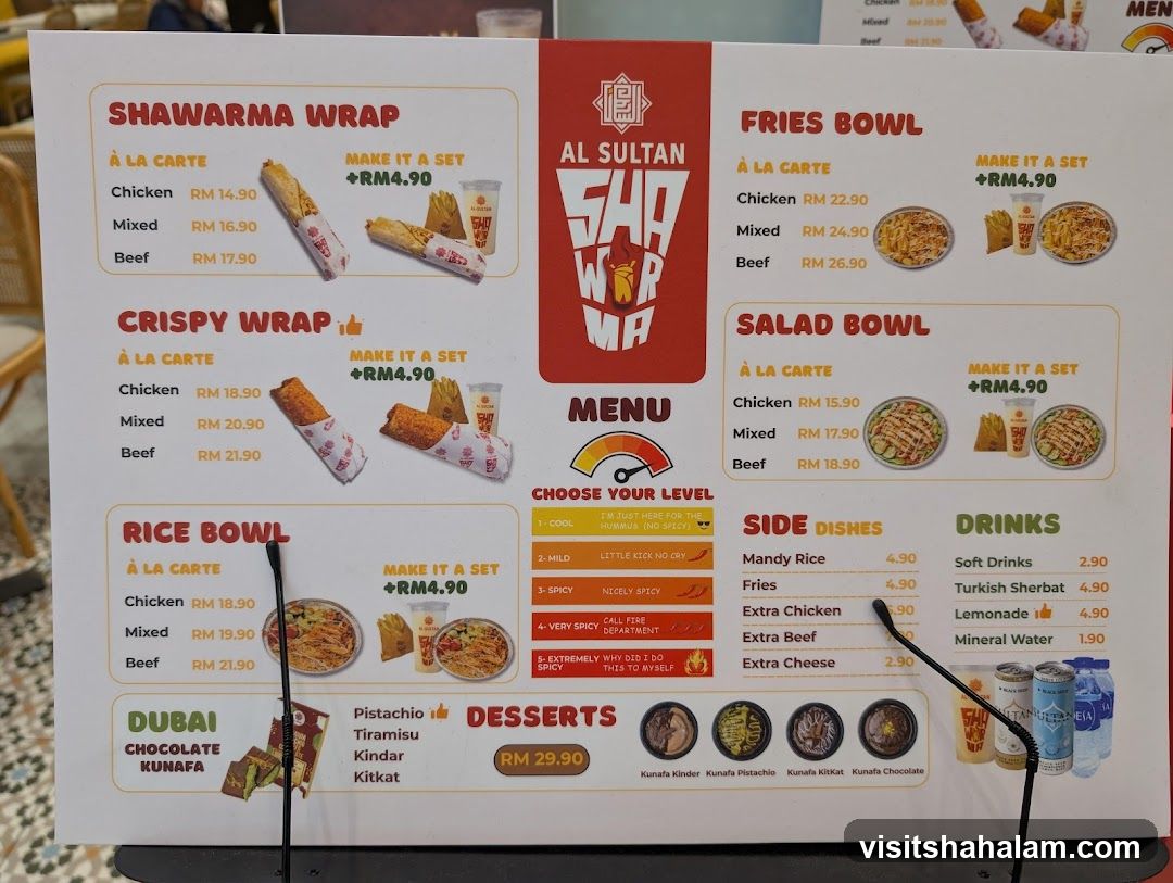 Al Sultan Shawarma Menu