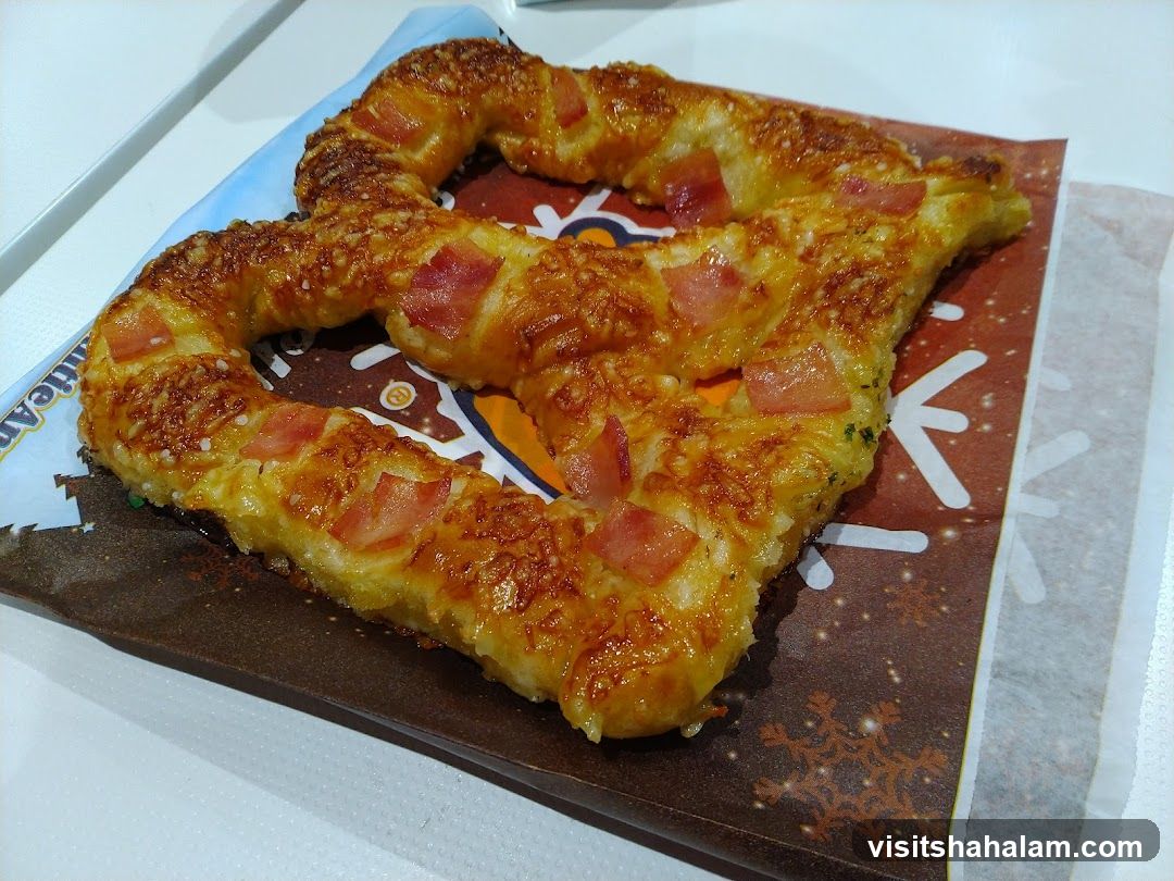 Pretzel with Bacon and Cheese