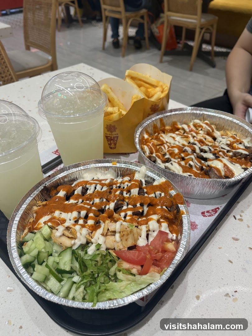Shawarma platters and fries