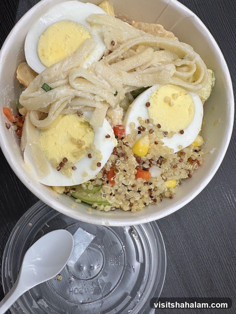 Quinoa Bowl with Eggs and Noodles