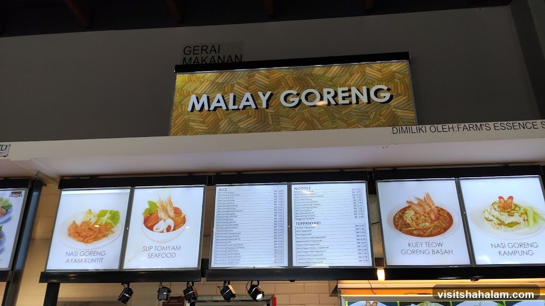 Malay Goreng Menu