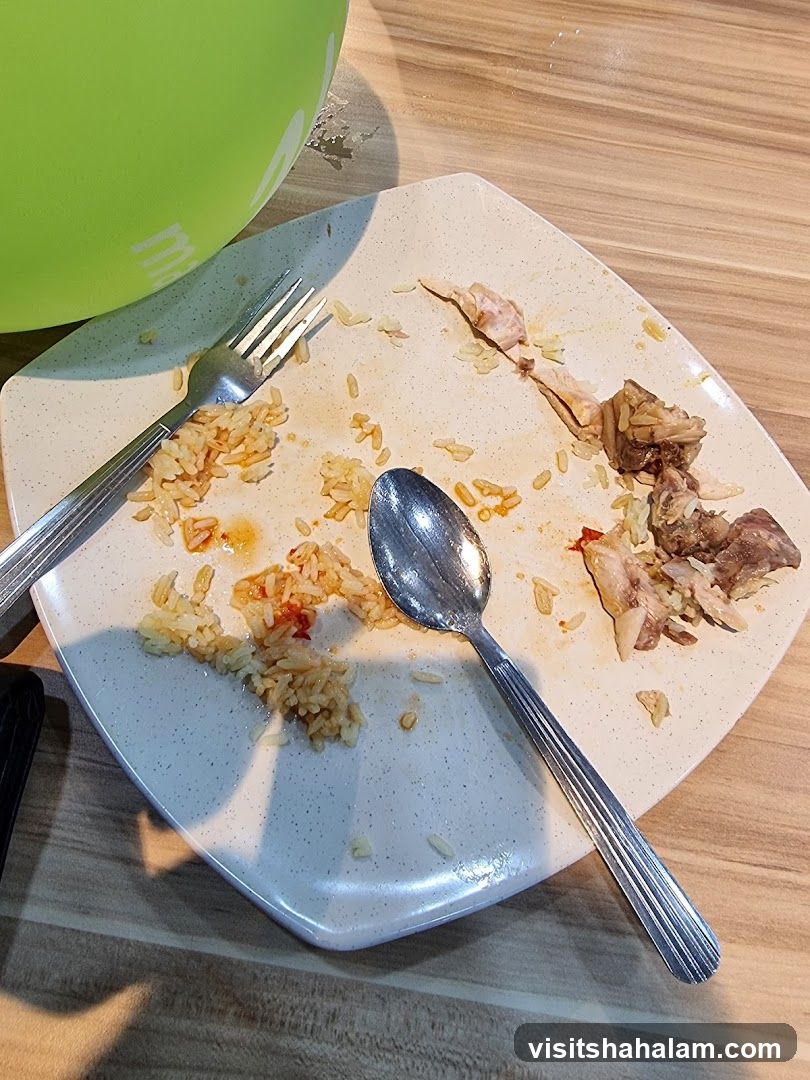 Dirty Plate with Leftovers