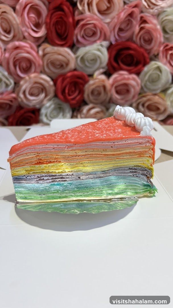 Rainbow Mille Crepe Cake