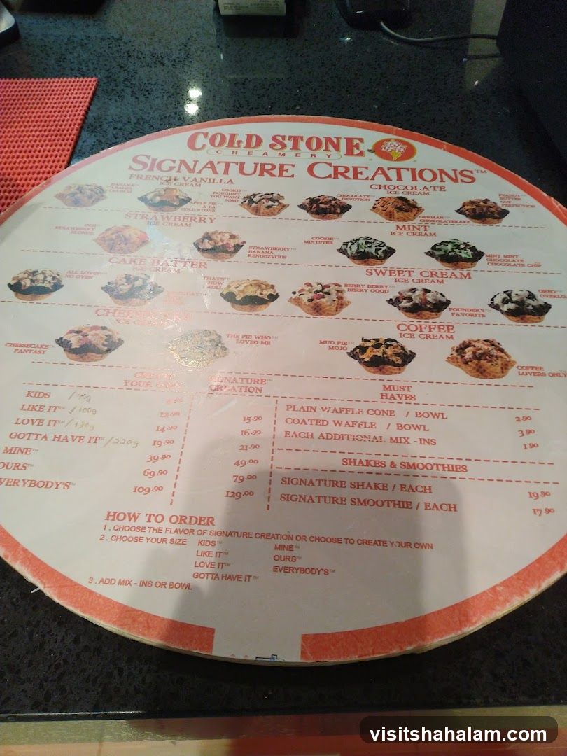 Cold Stone Creamery Signature Creations