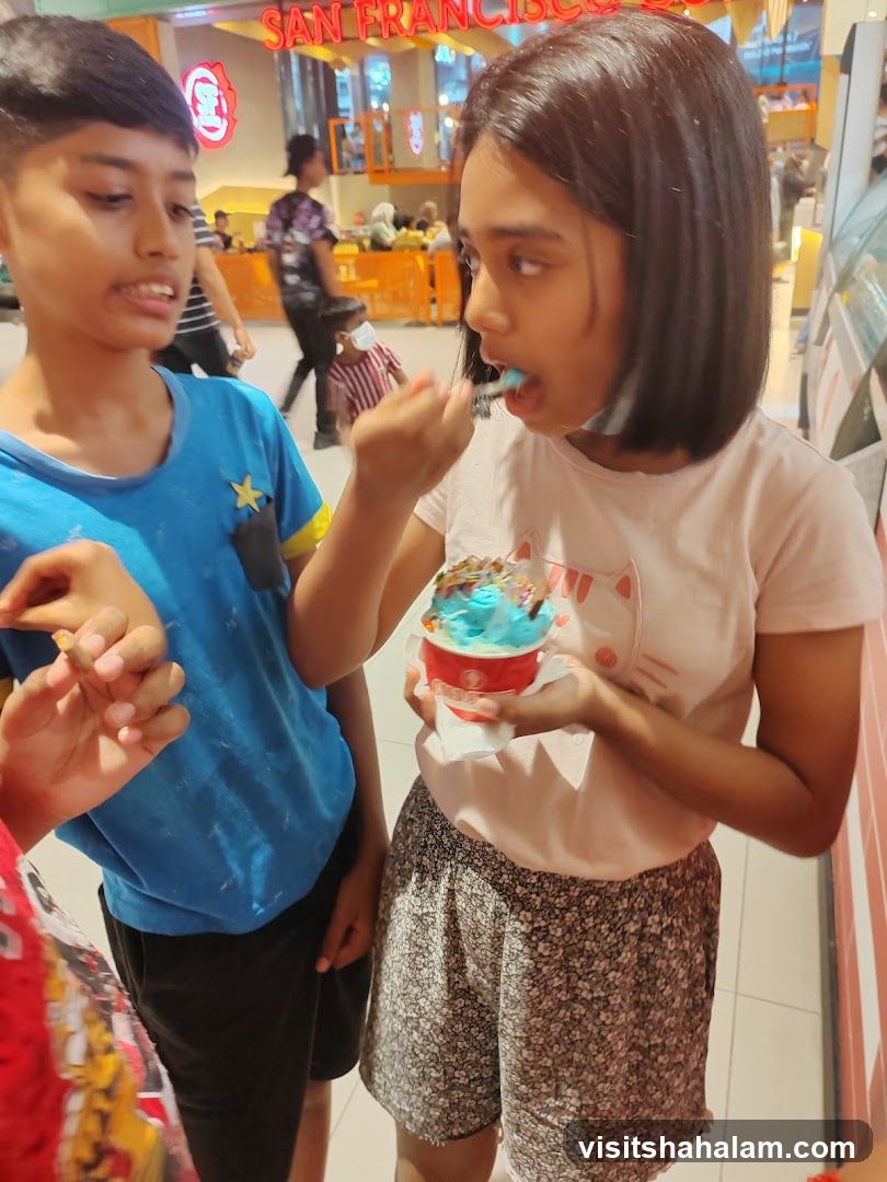 Children enjoying ice cream