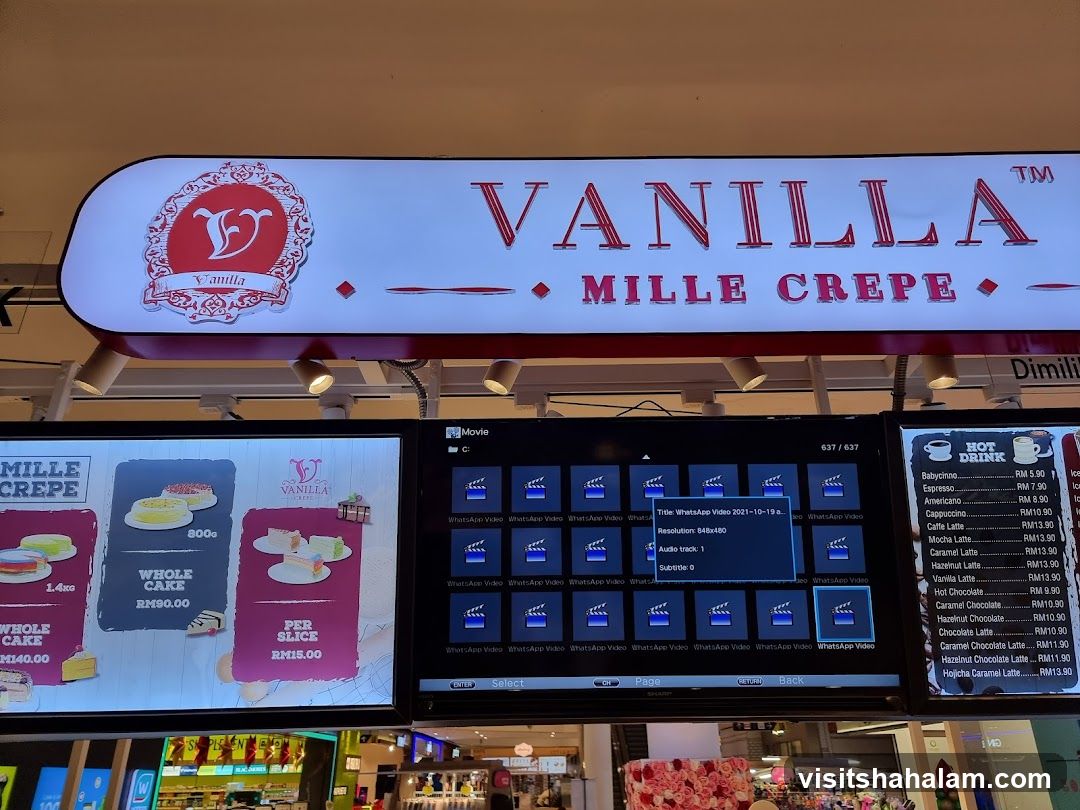 Vanilla Mille Crepe Display