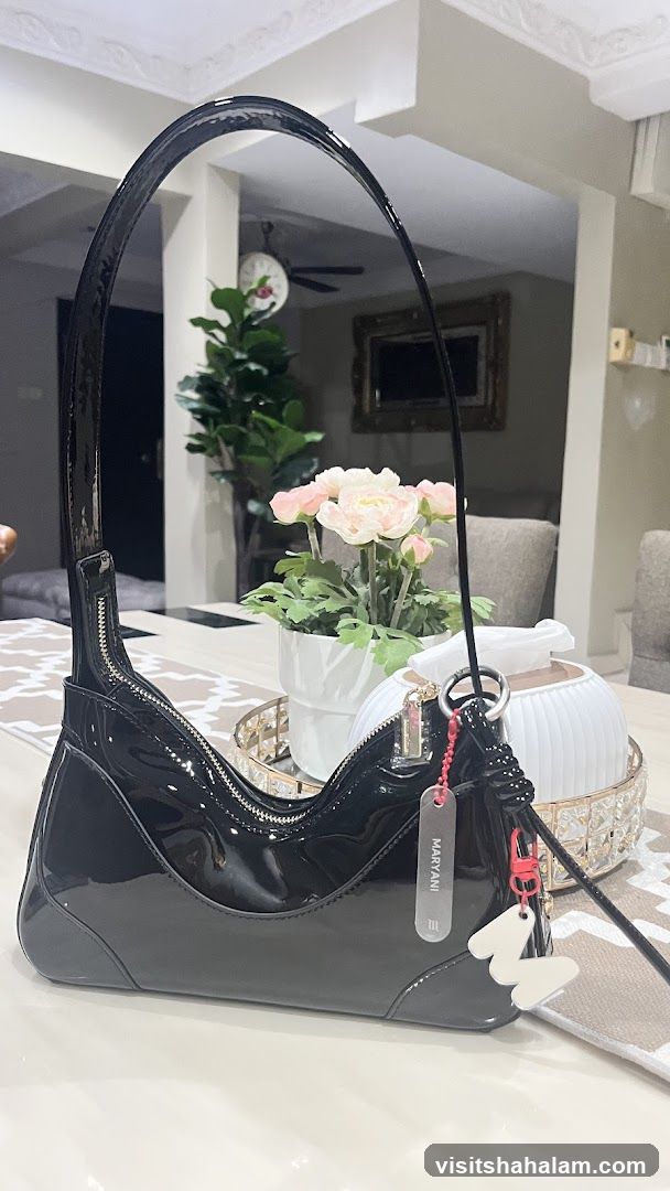 Black Patent Leather Handbag