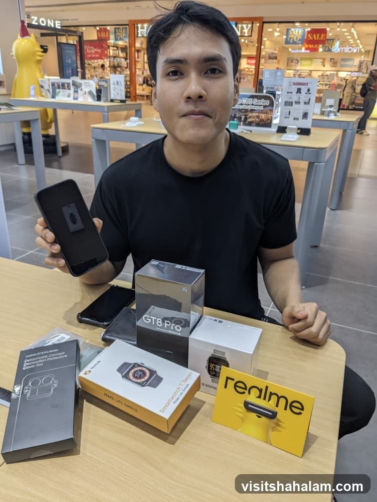 Man with Electronics