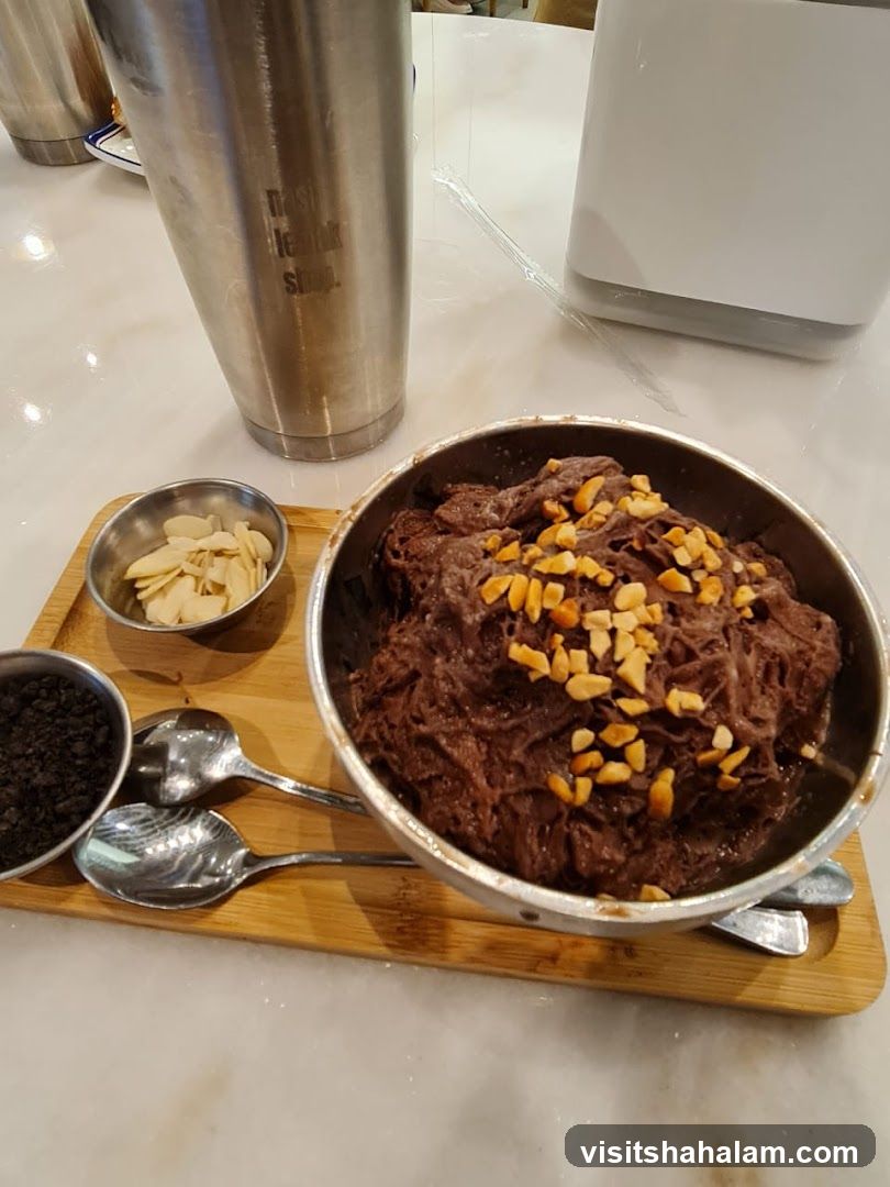 Chocolate Shaved Ice Dessert
