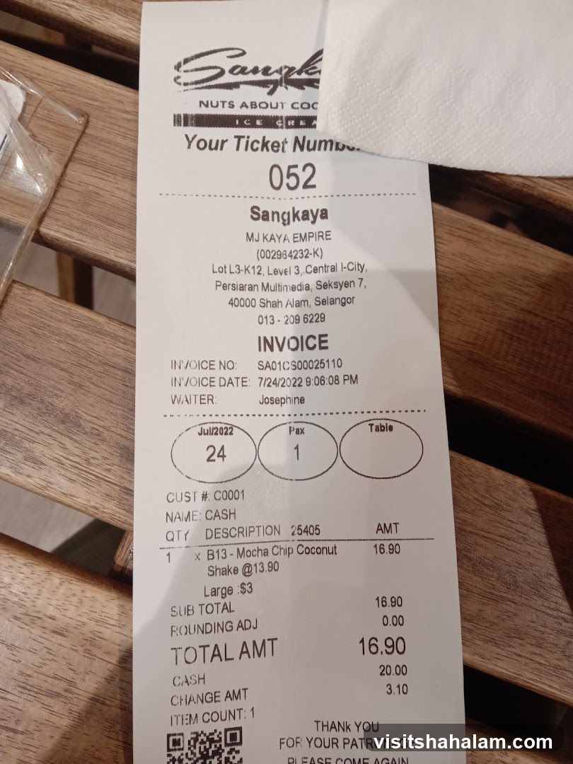 Sangkayo Receipt