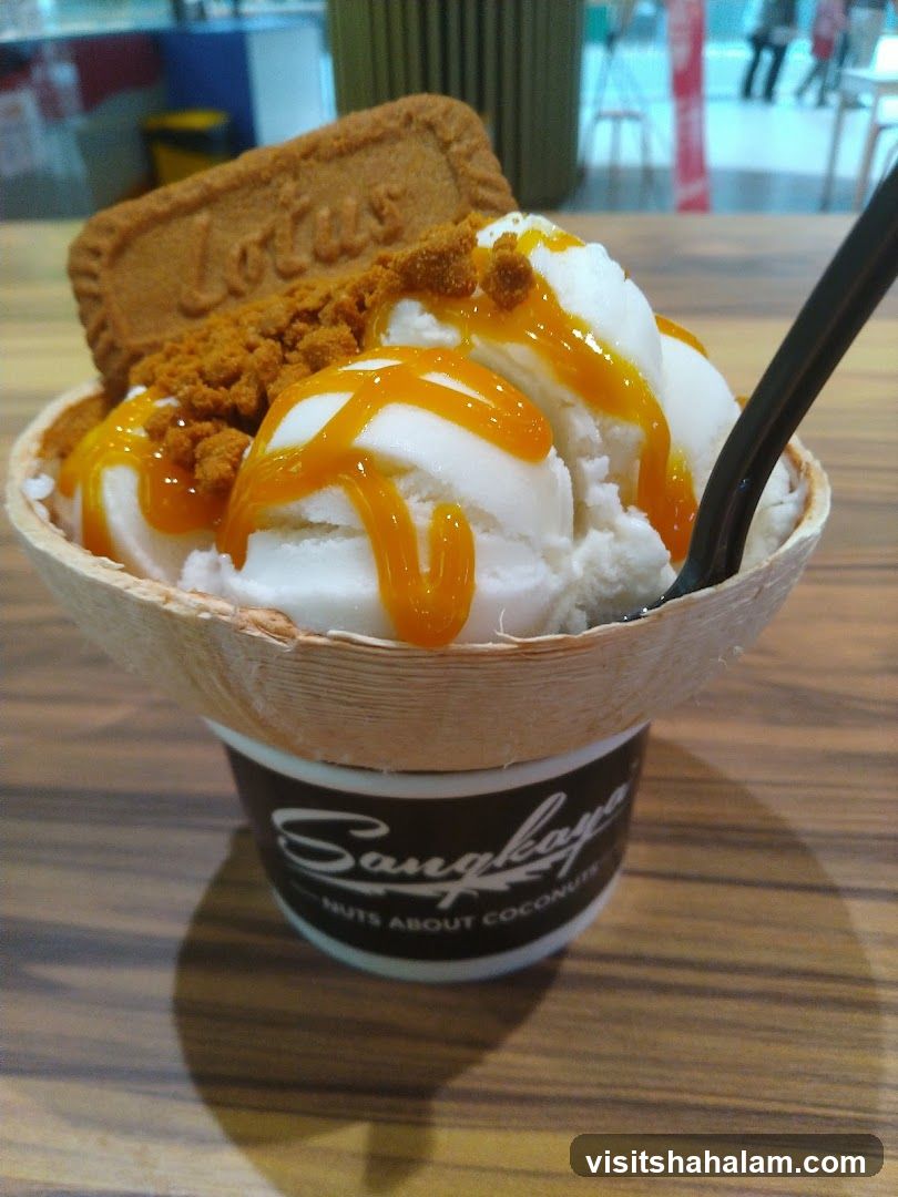 Coconut Ice Cream with Lotus Biscoff