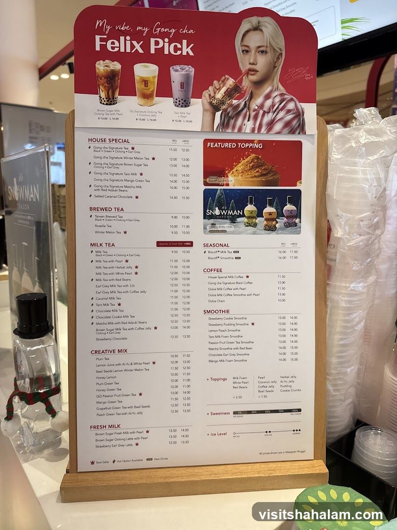 Gong Cha Felix Pick Menu