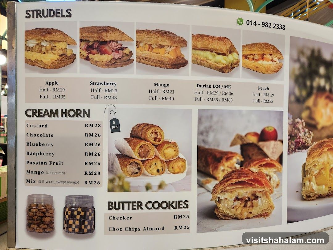 Strudels, Cream Horn, Butter Cookies
