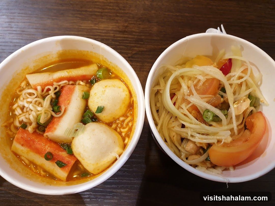 Noodles and Salad