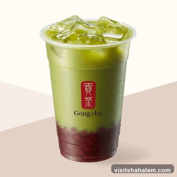 Gong Cha Matcha Red Bean Drink