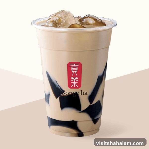 Gong Cha Milk Tea with Grass Jelly