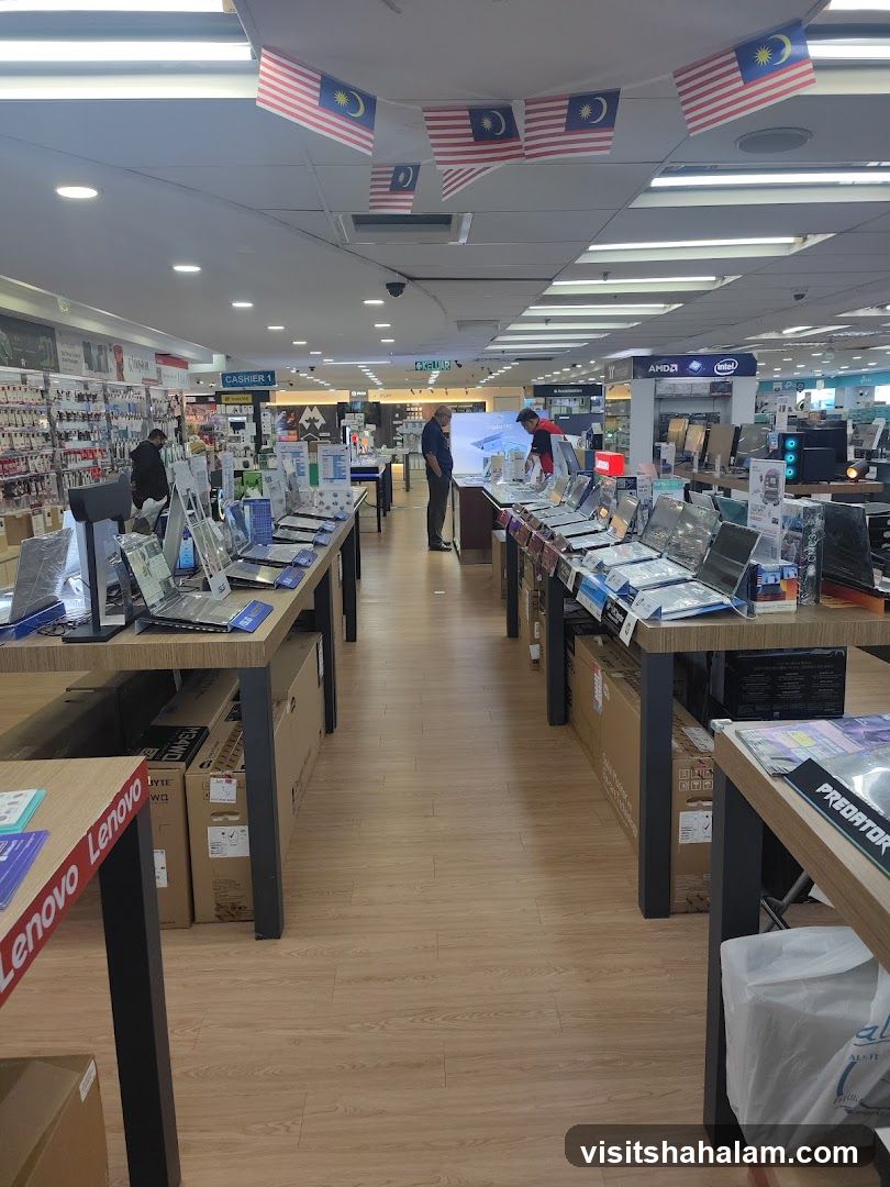 Electronics store interior