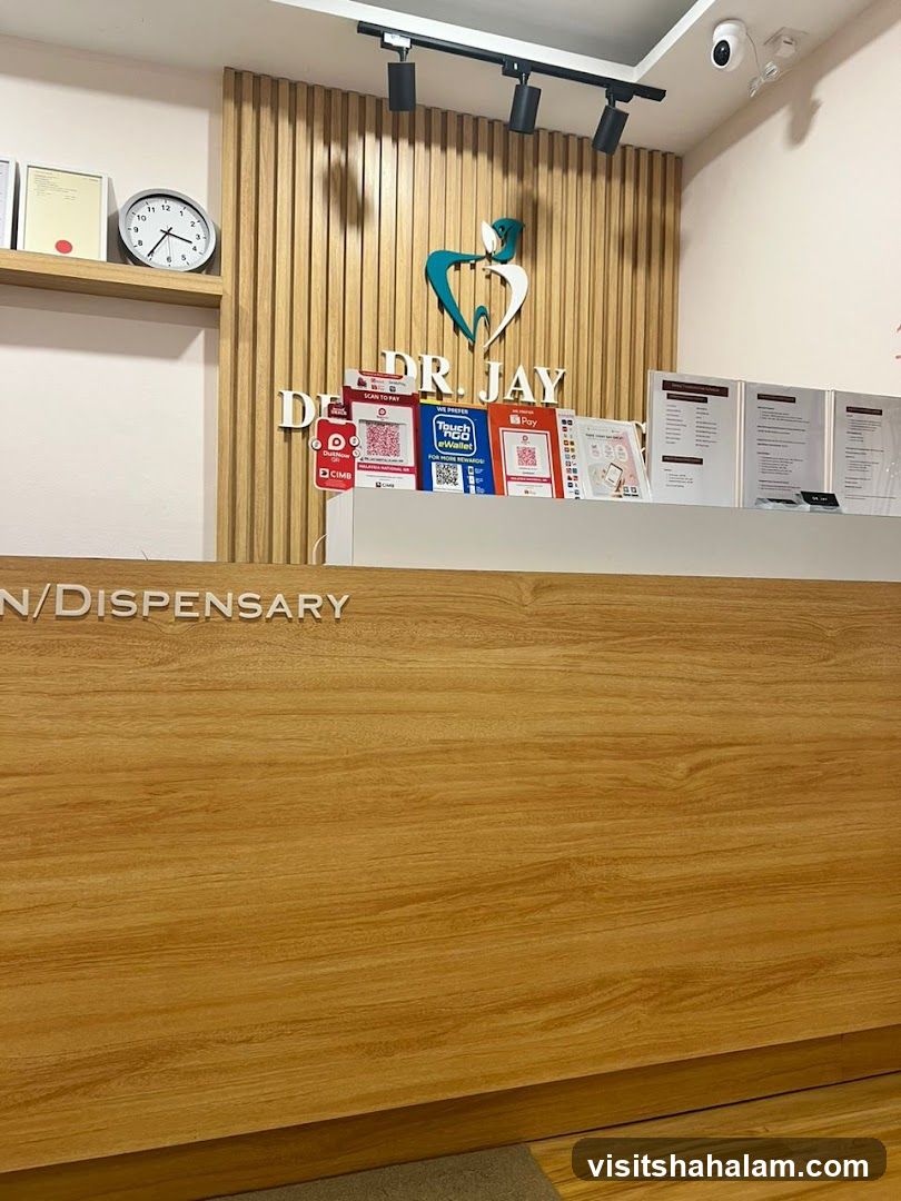 Reception Desk with Payment Options