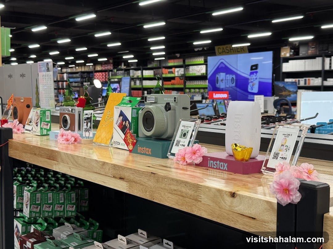 Instax Cameras and Accessories Display