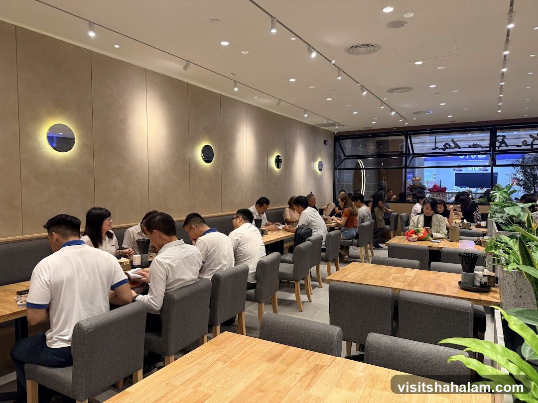 Restaurant Interior with Diners