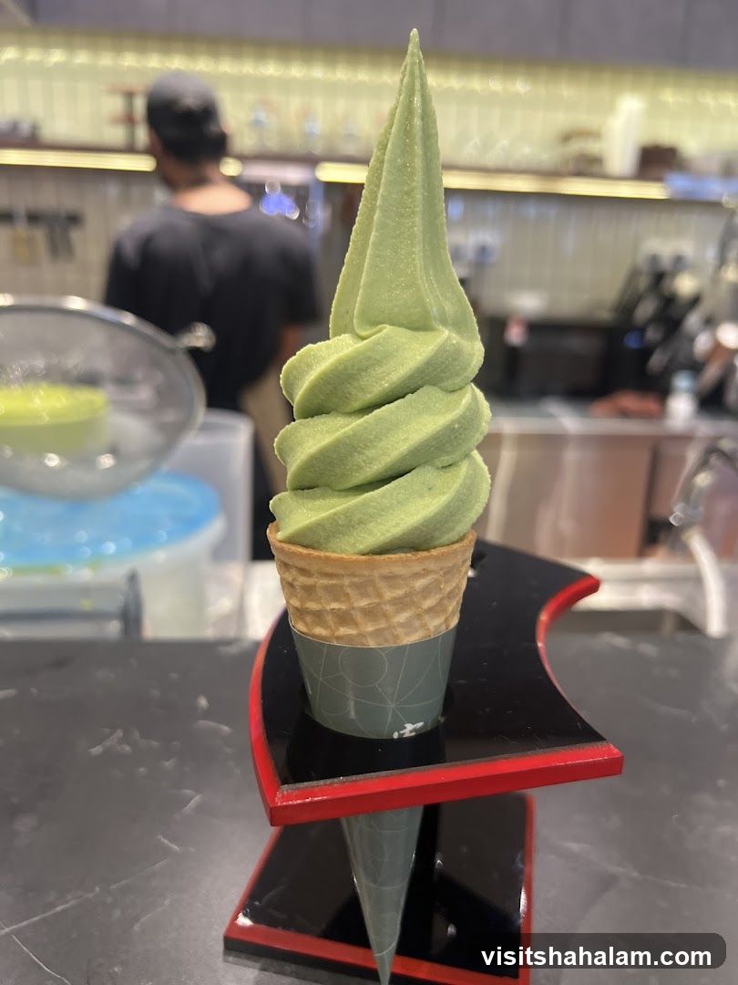Matcha Soft Serve Ice Cream