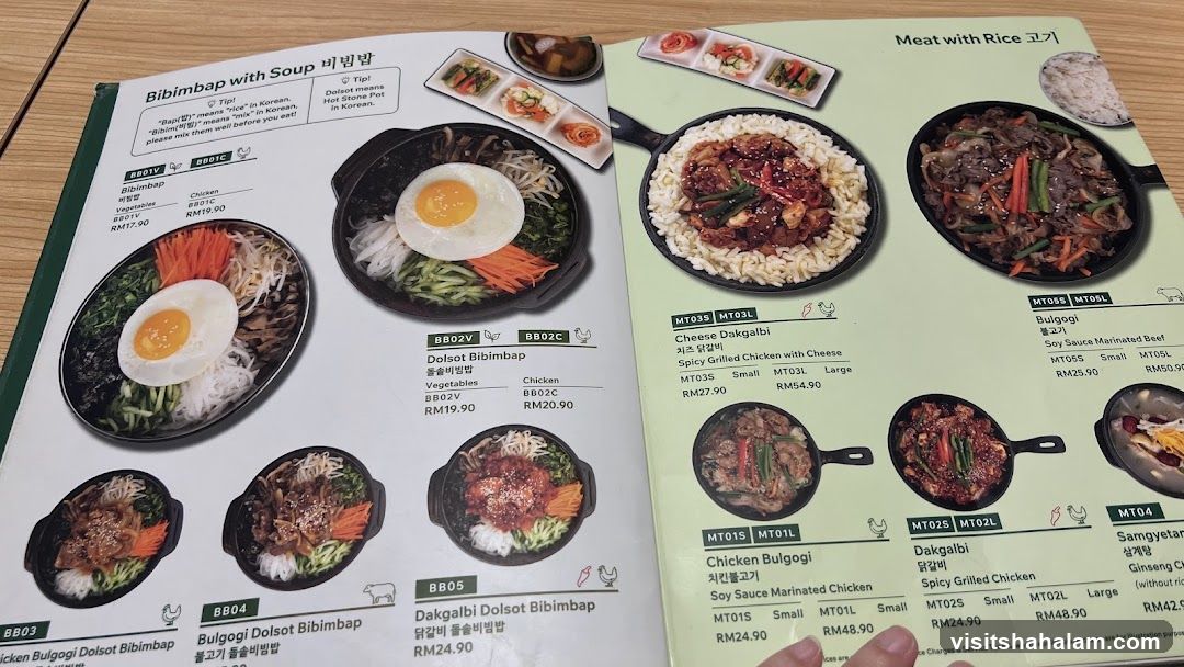Korean Menu