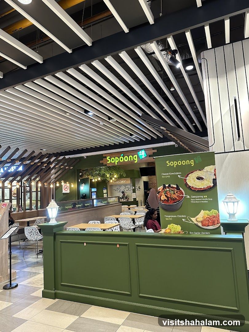 Restaurant Interior with Menu Display