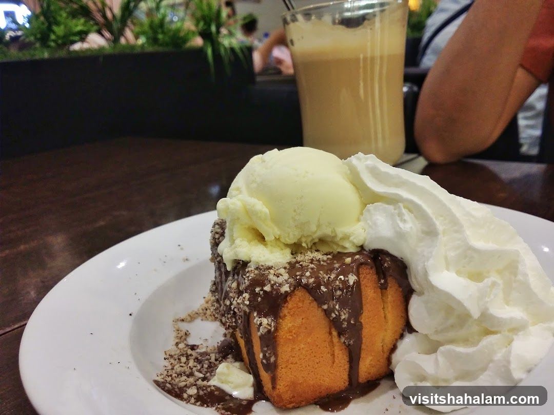 Dessert with Ice Cream and Whipped Cream
