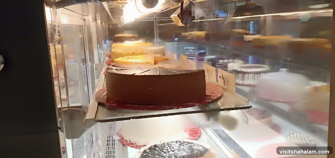 Cakes in a Display Case