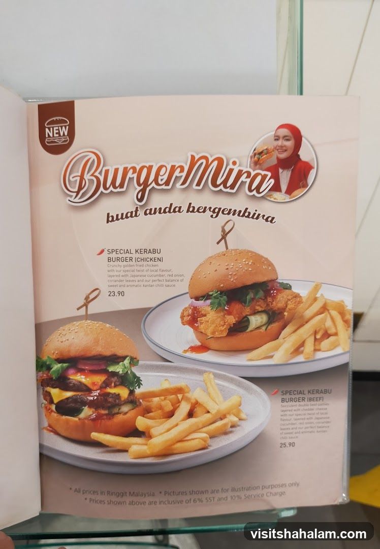Burger Mira Menu