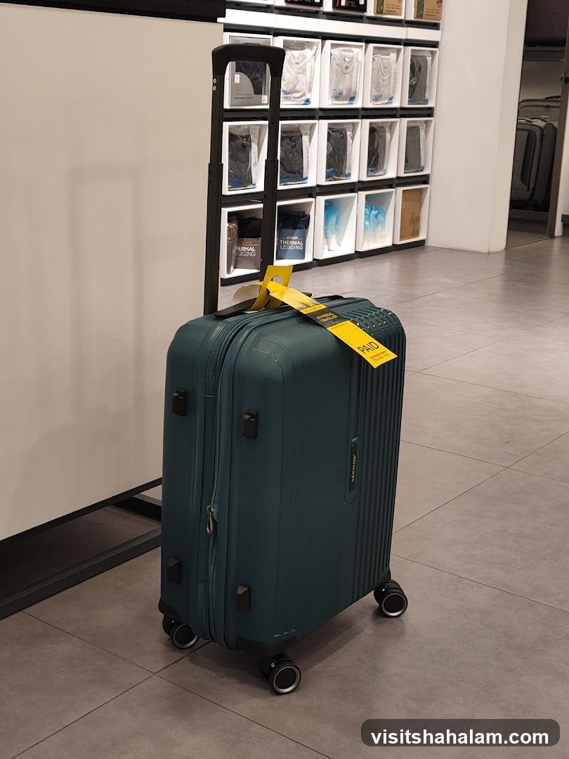 Suitcase in a store